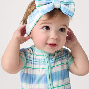 Springtime Plaid Luxe Bow Headband