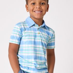 Springtime Plaid Polo Shirt