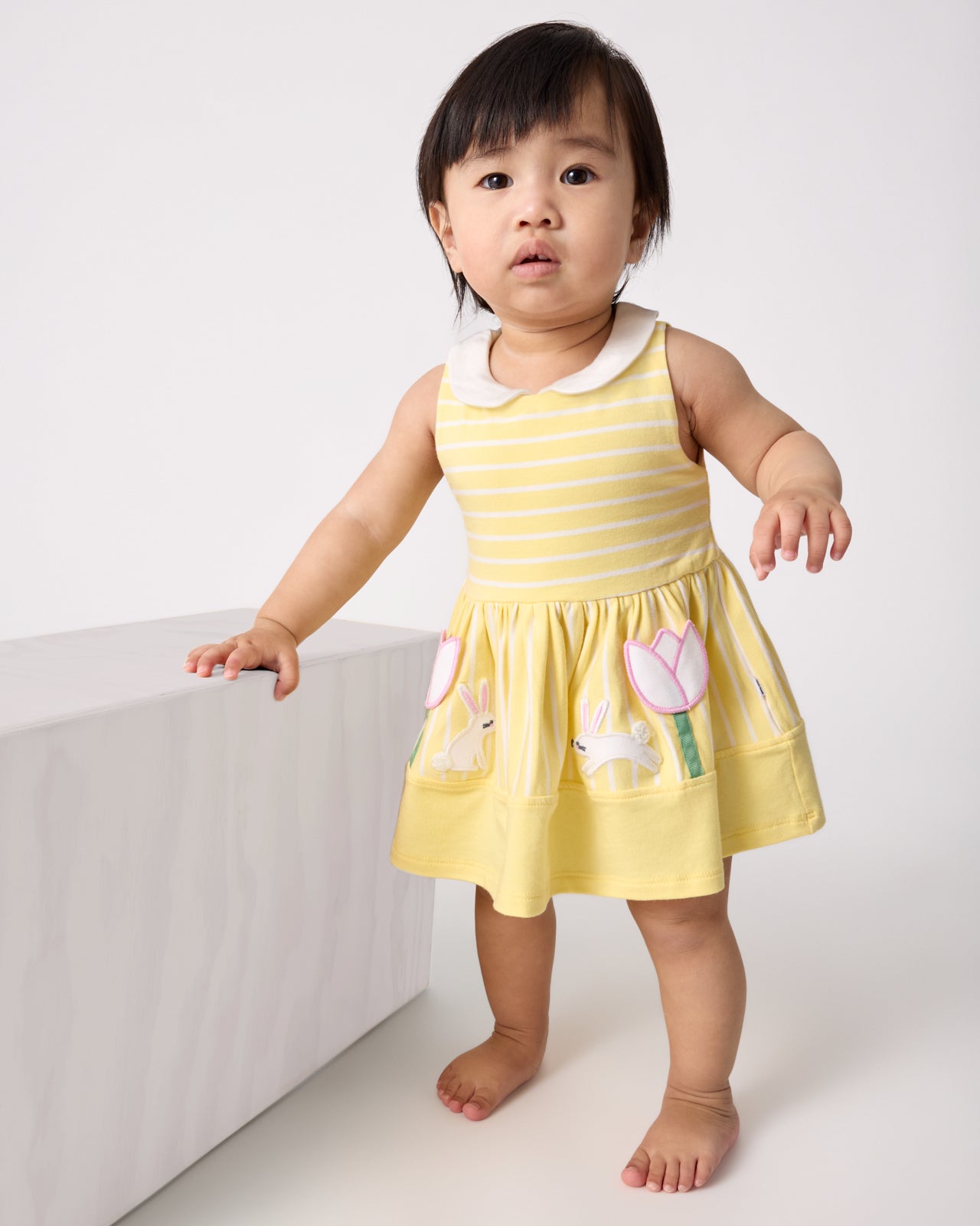 Sunny Tulip Collar Skater Dress with Bloomer - Image 2