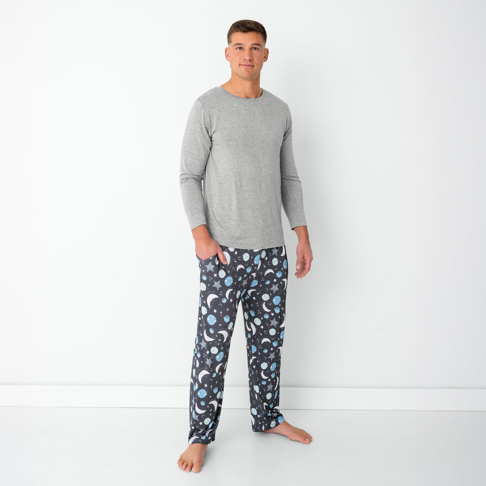 Blue To the Moon & Back Men's Pajama Pants