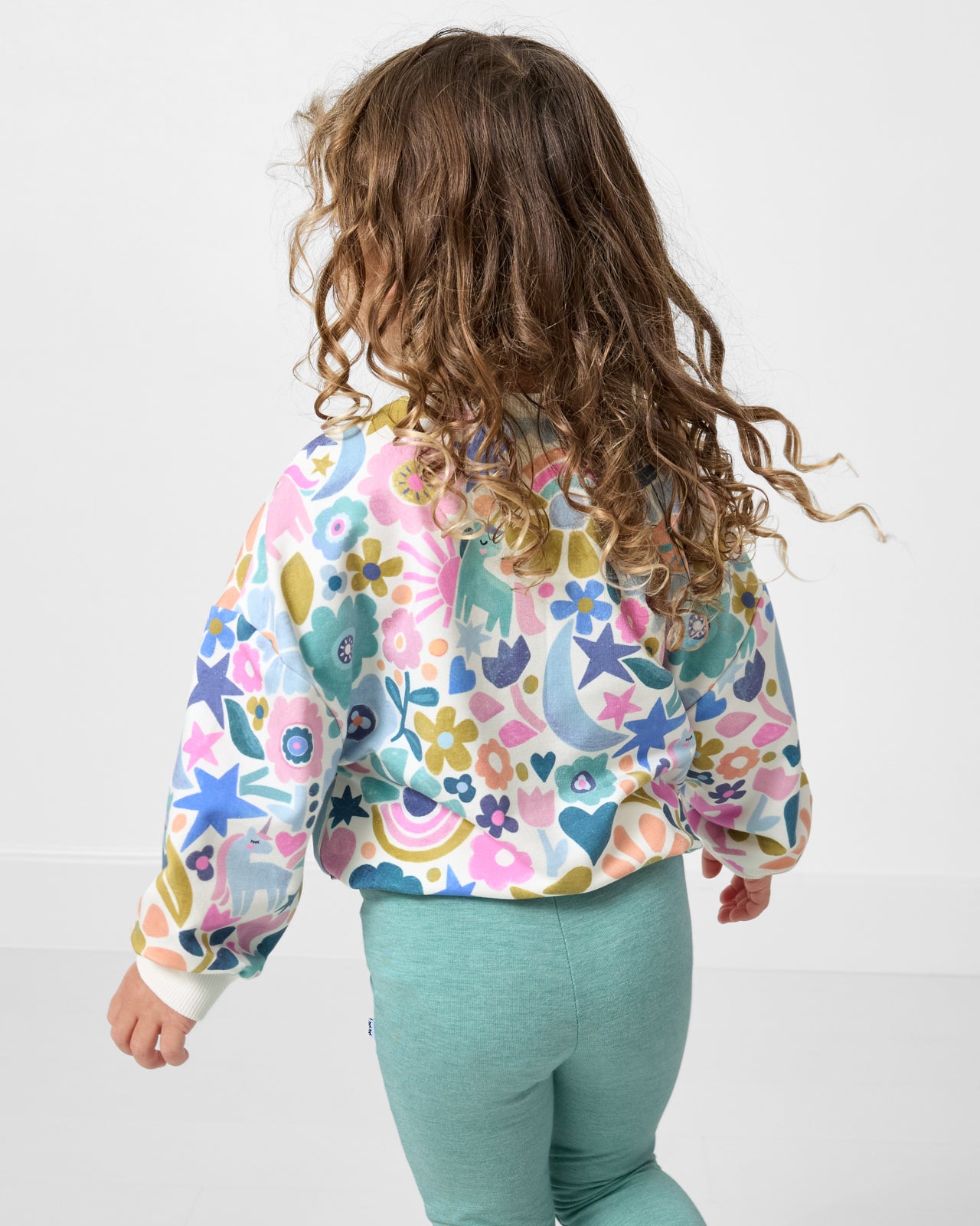 Unicorn Blossoms Drop Shoulder Crewneck - Image 4