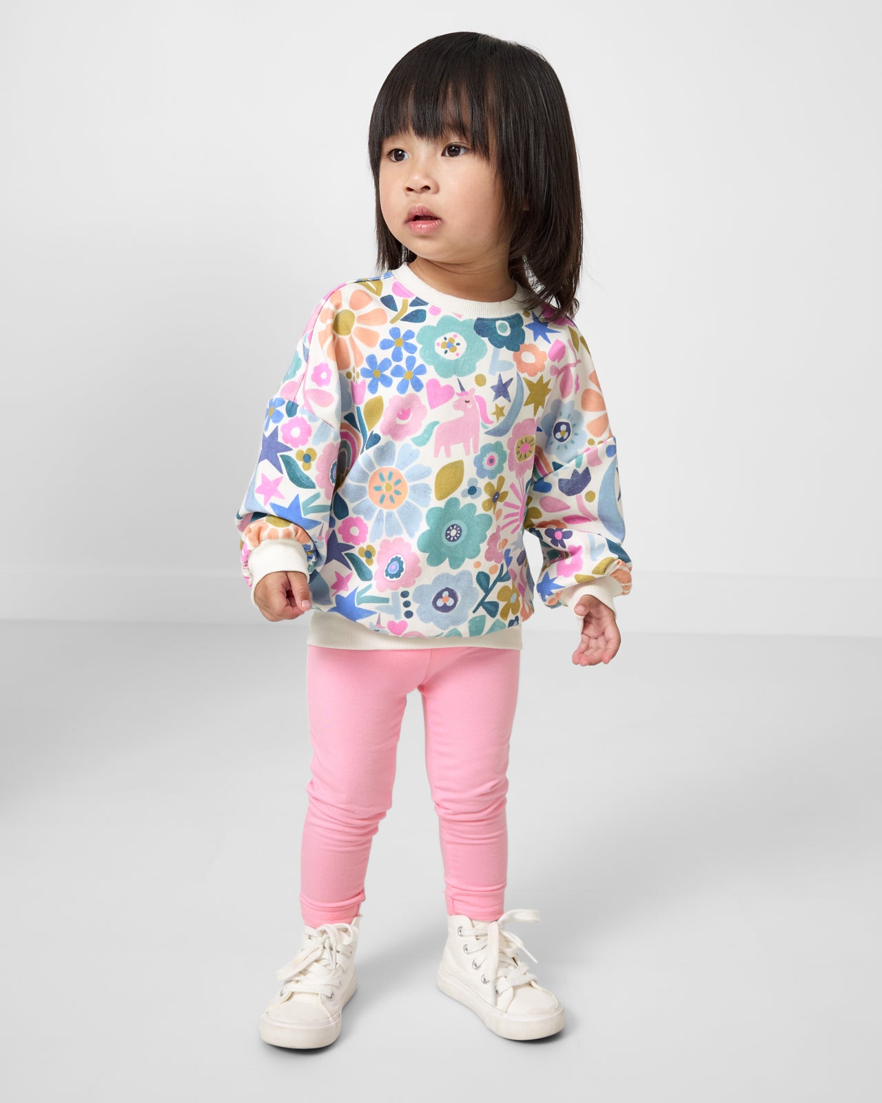 Unicorn Blossoms Drop Shoulder Crewneck - Image 5