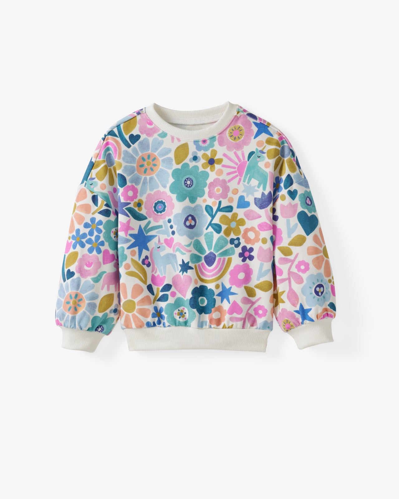 Unicorn Blossoms Drop Shoulder Crewneck - Image 6