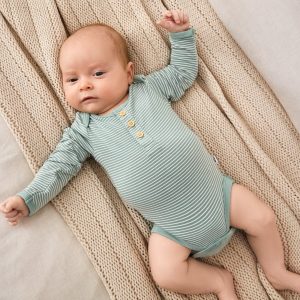 Willow Stripe Henley Bodysuit