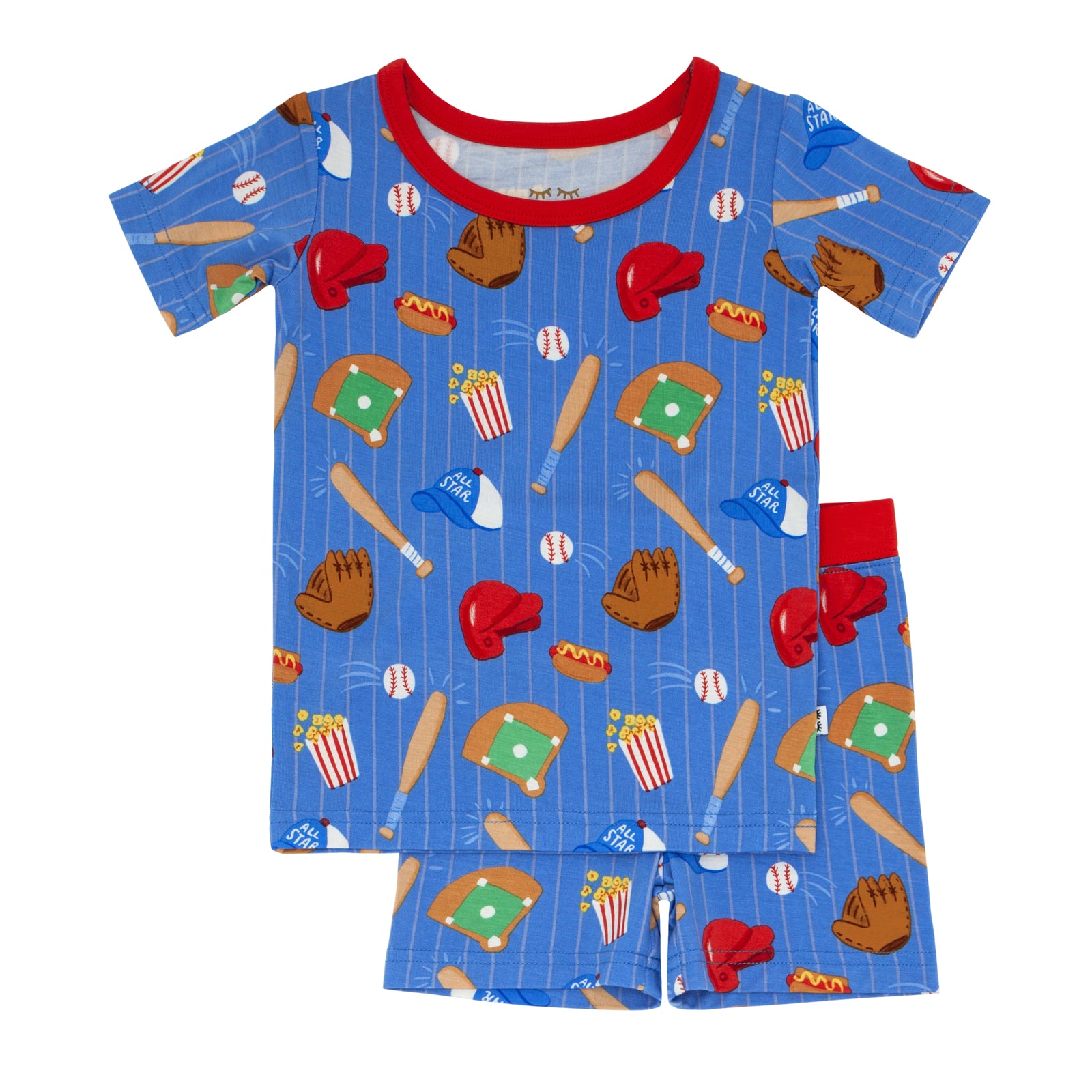 Blue All Stars Two-Piece Short Sleeve & Shorts Pajama Set - Image 4