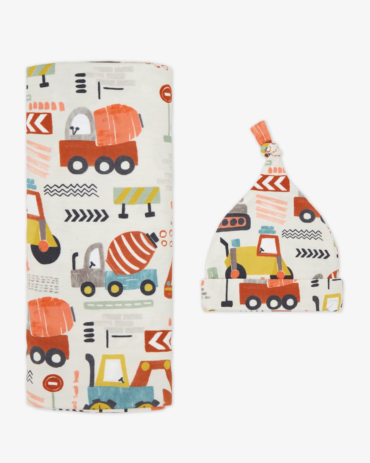 Mini Builders Swaddle & Hat Set - Image 3