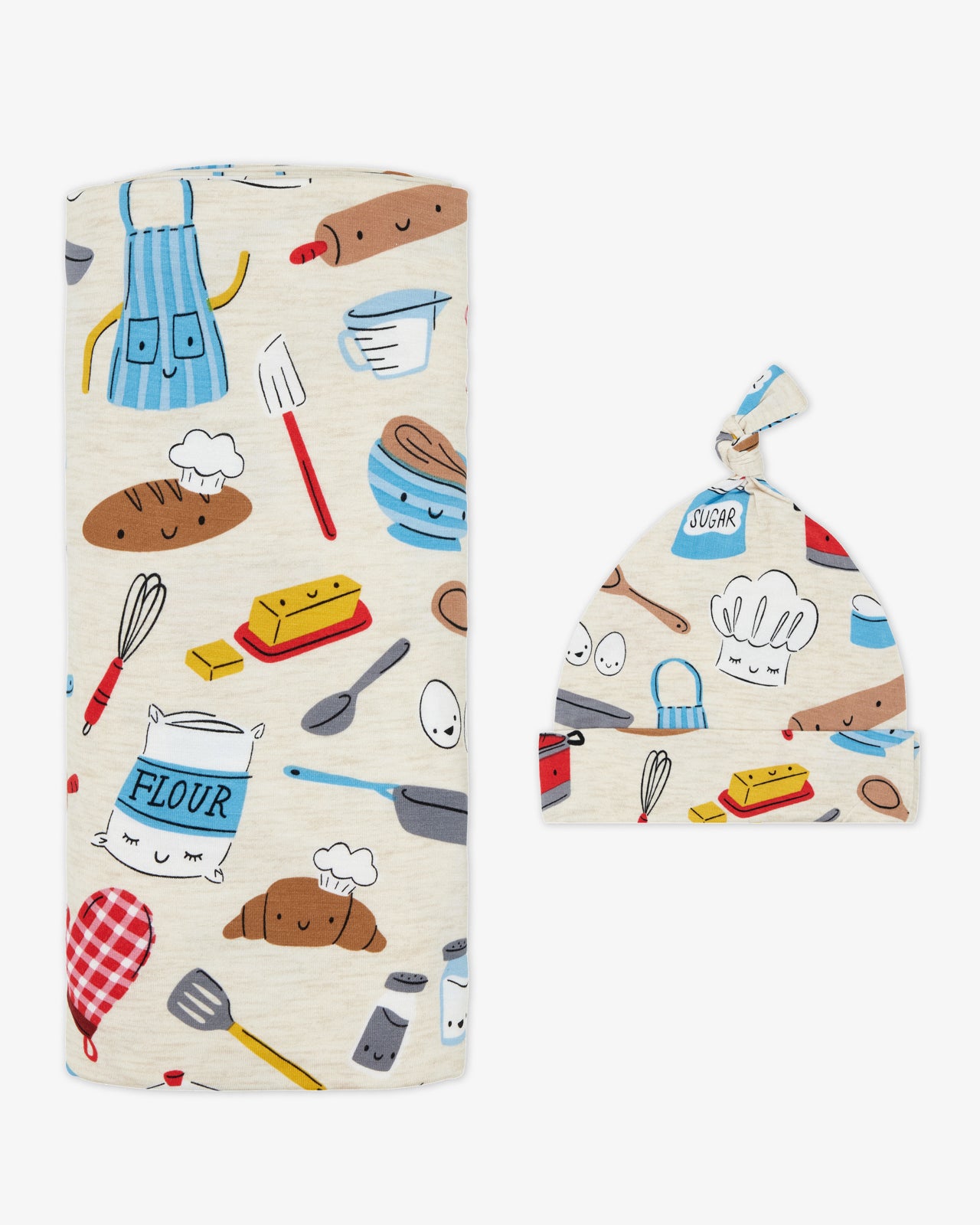 Little Chef Swaddle & Hat Set - Image 3