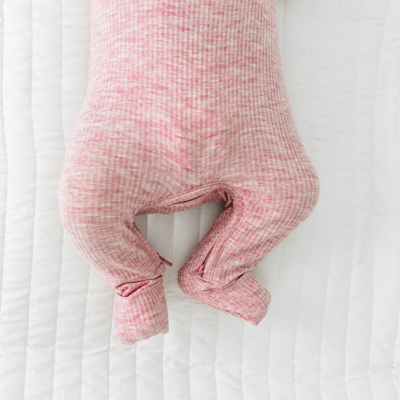 Heather Mauve Ribbed Crescent Zippy - Image 2