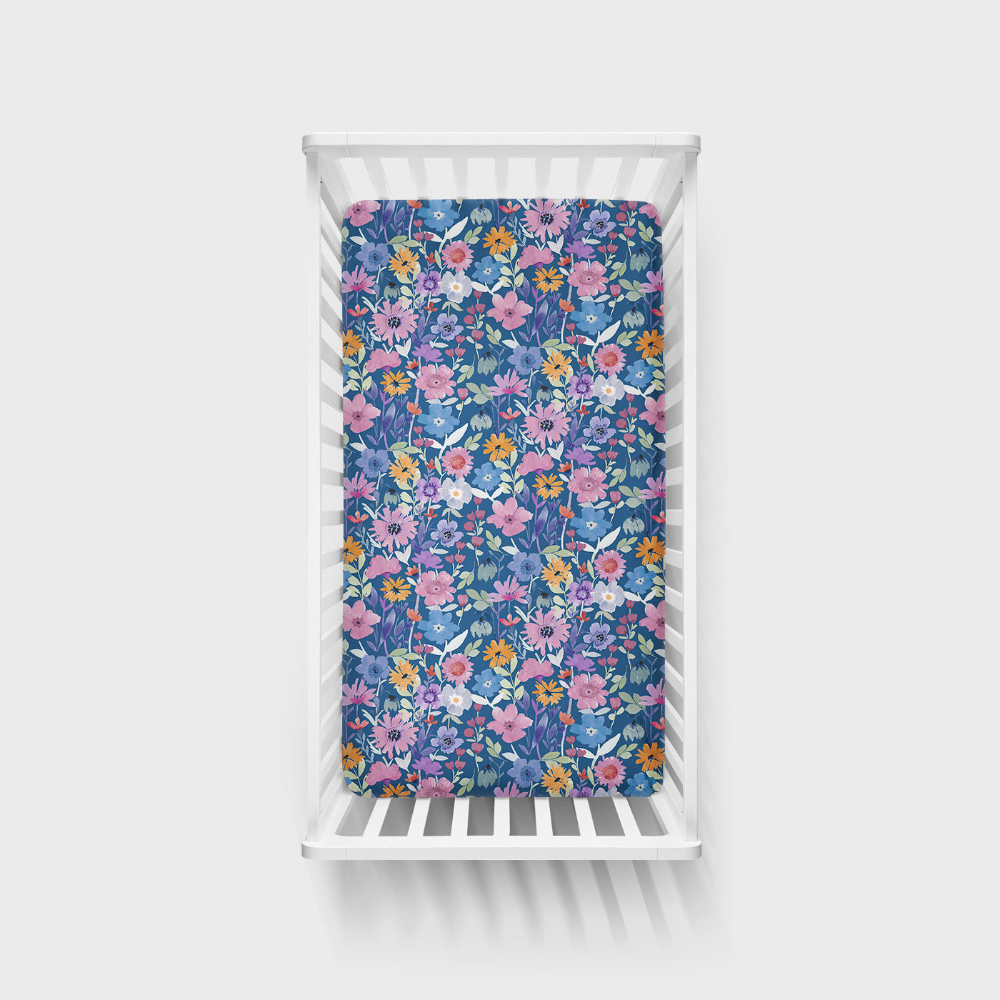 Dusk Blooms Fitted Crib Sheet - Image 2