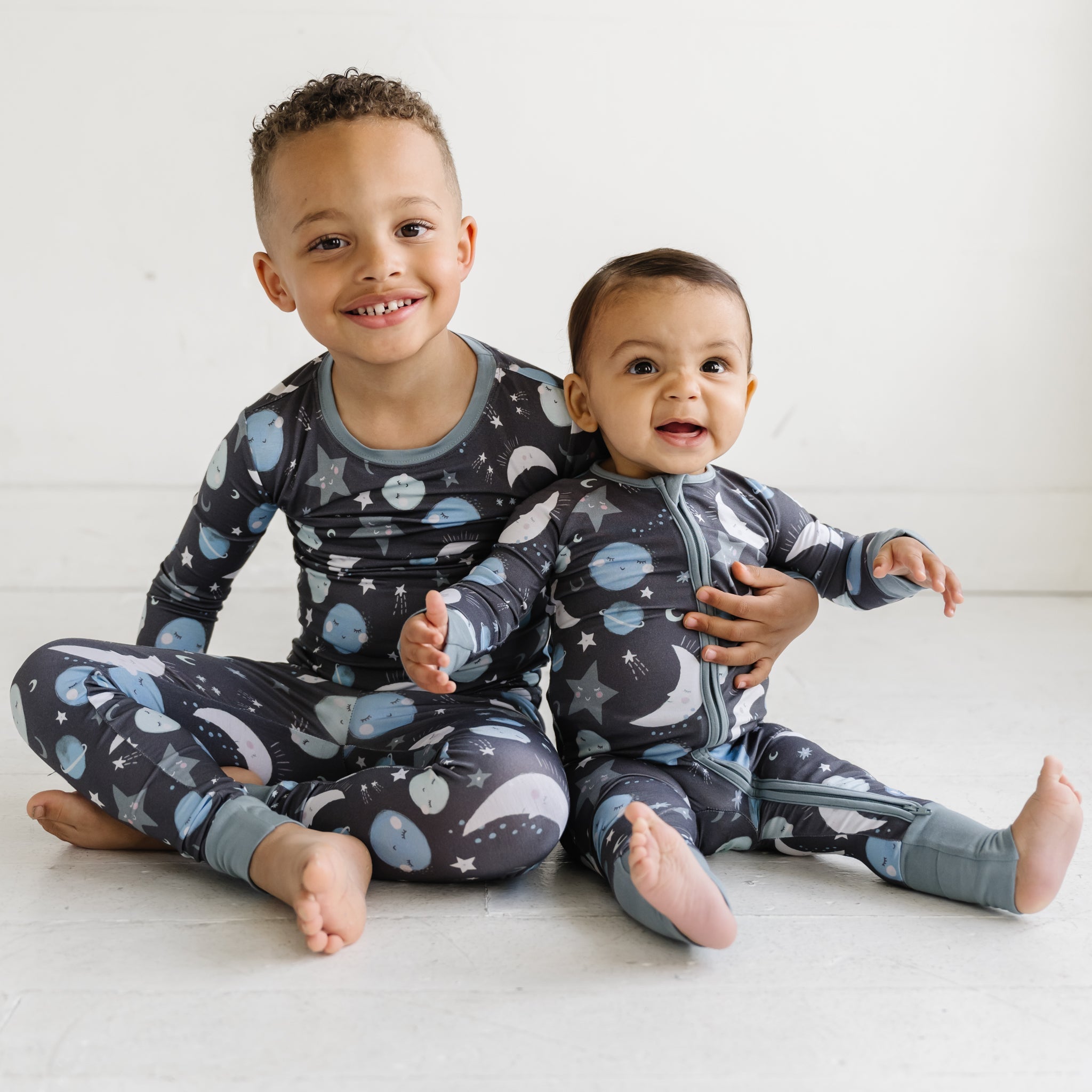Blue To the Moon & Back Two-Piece Pajama Set - Image 4