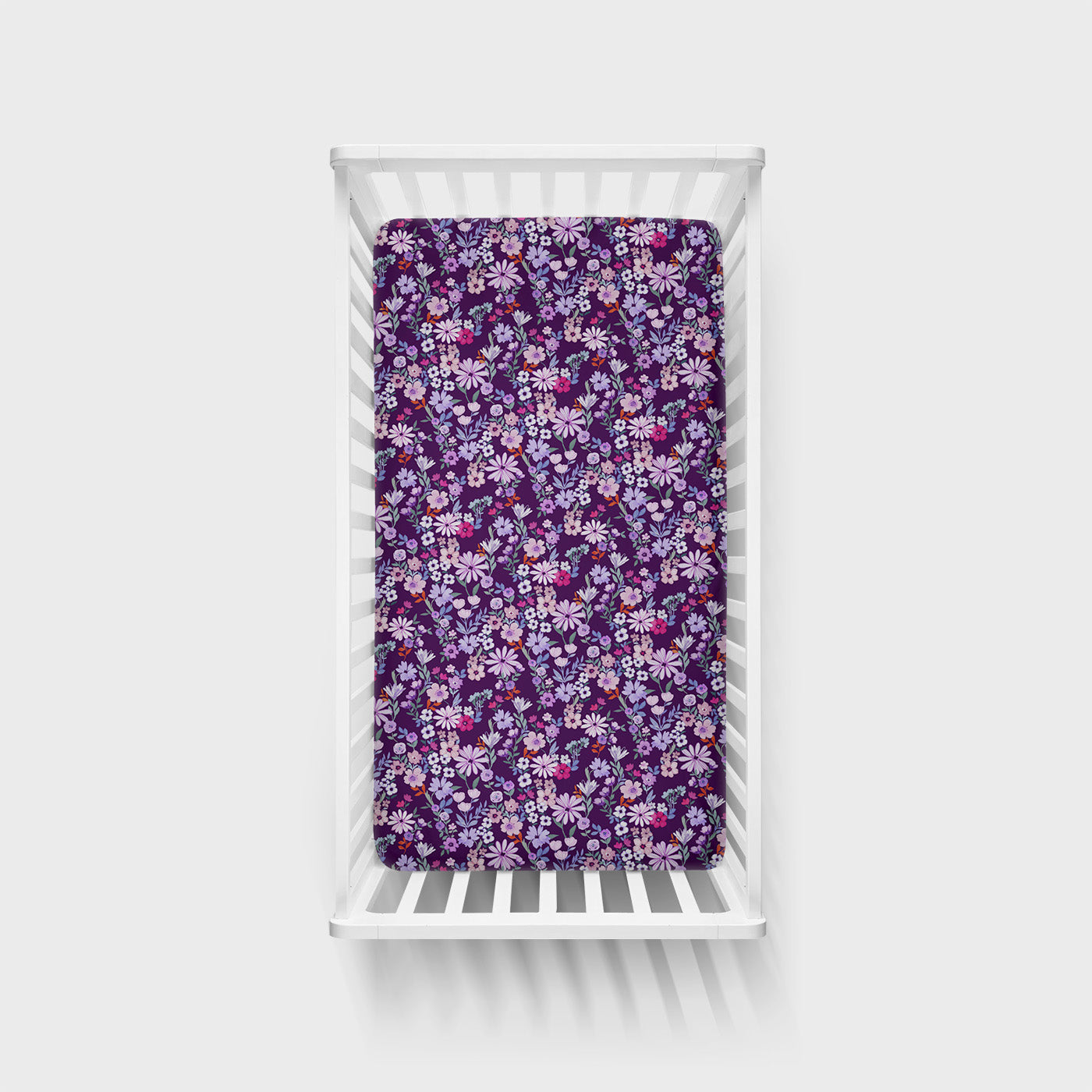 Violet Meadow Fitted Crib Sheet - Image 2