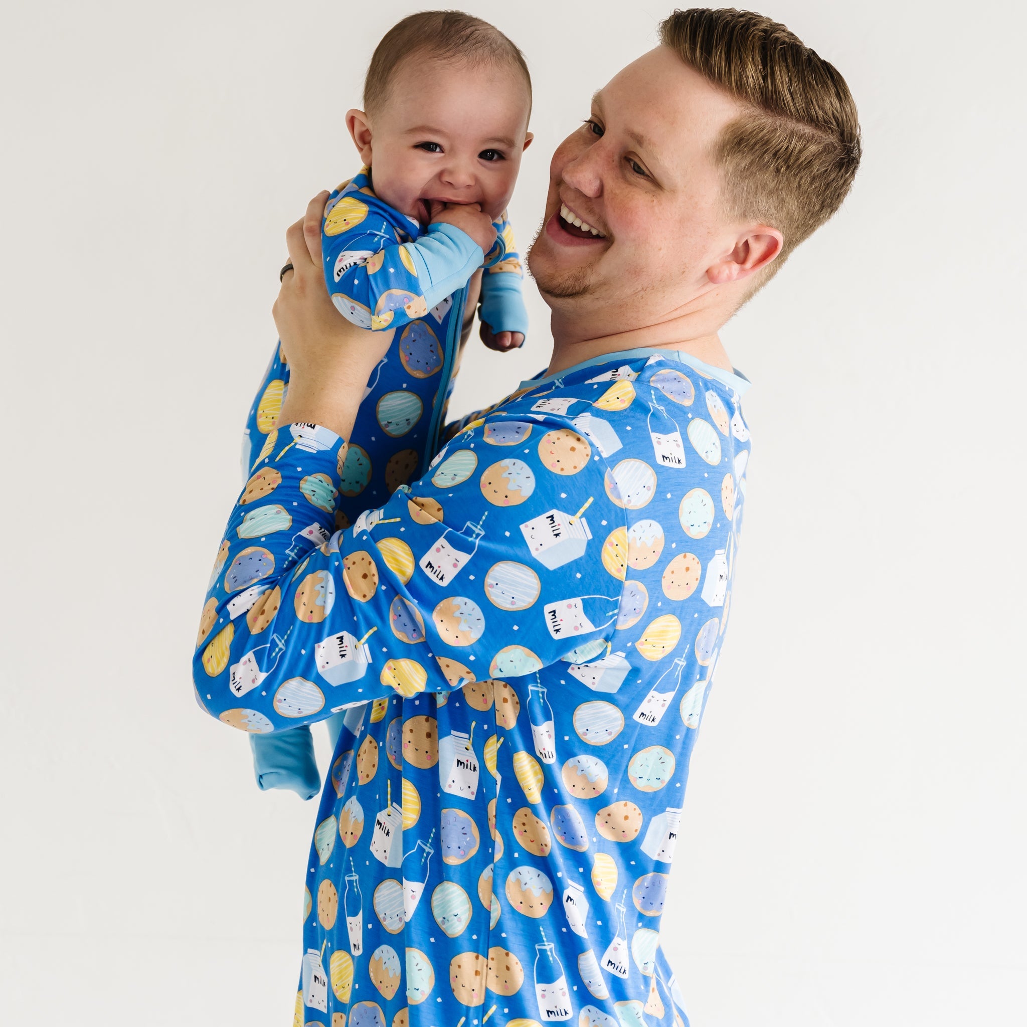 Blue Cookies & Milk Men's Pajama Top - Image 4