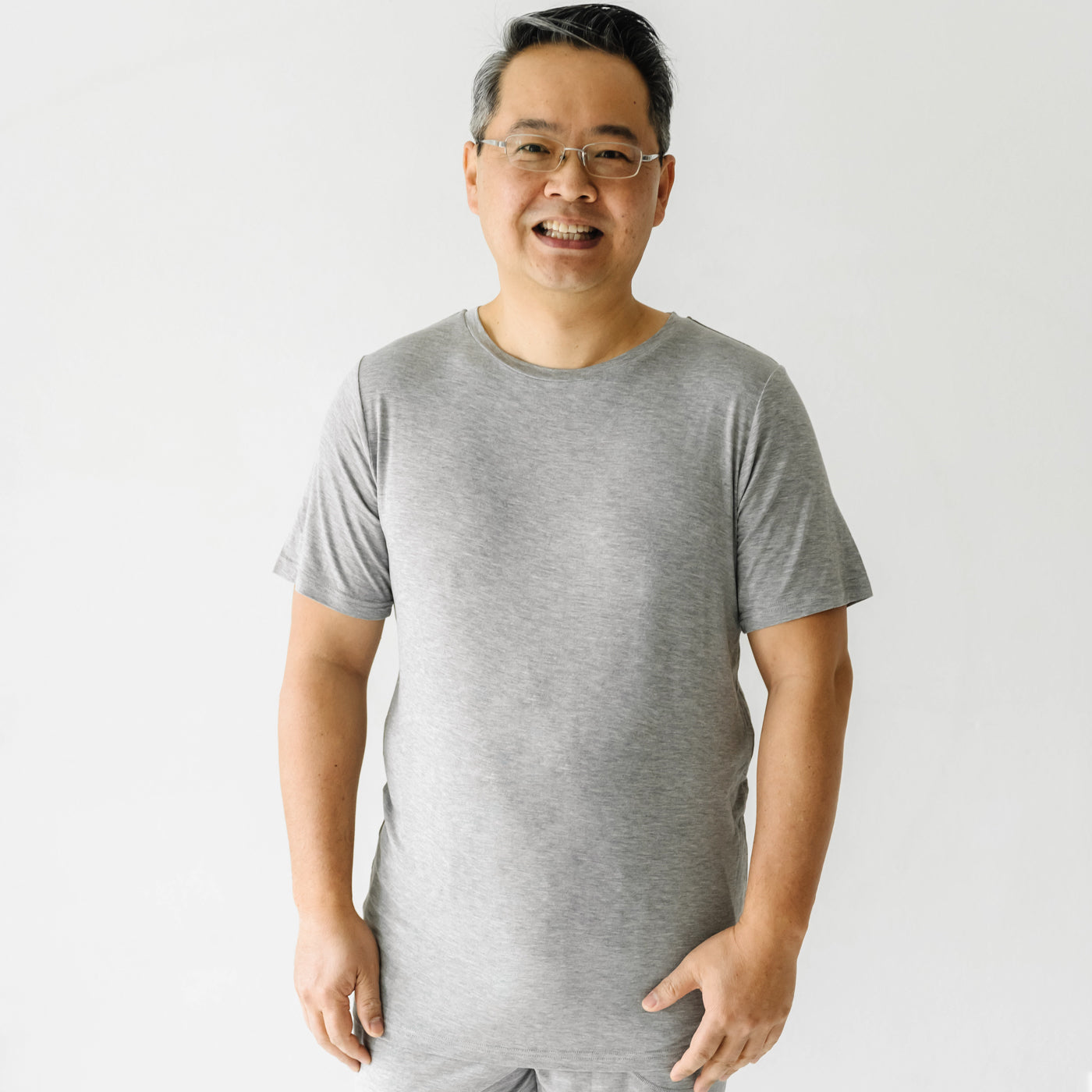 Heather Gray Men's Short Sleeve Pajama Top - Image 5