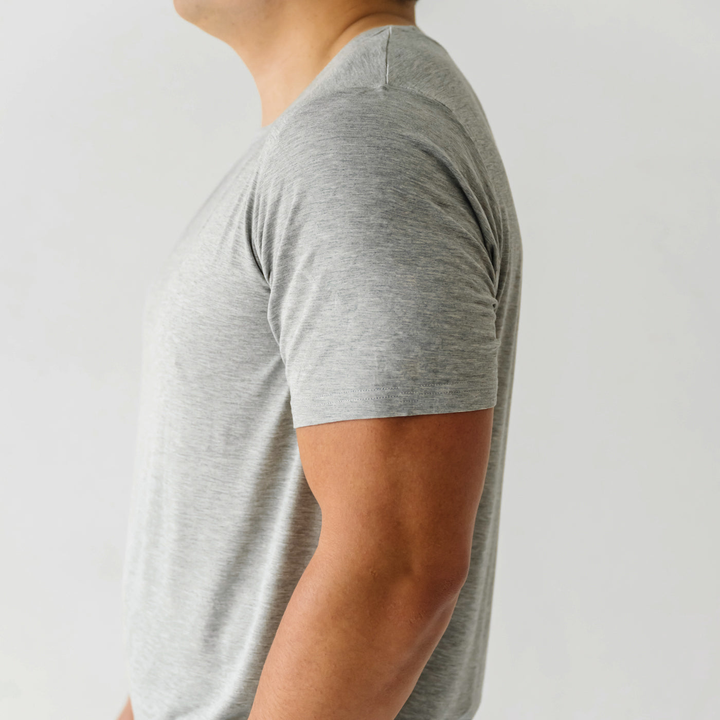 Heather Gray Men's Short Sleeve Pajama Top - Image 3