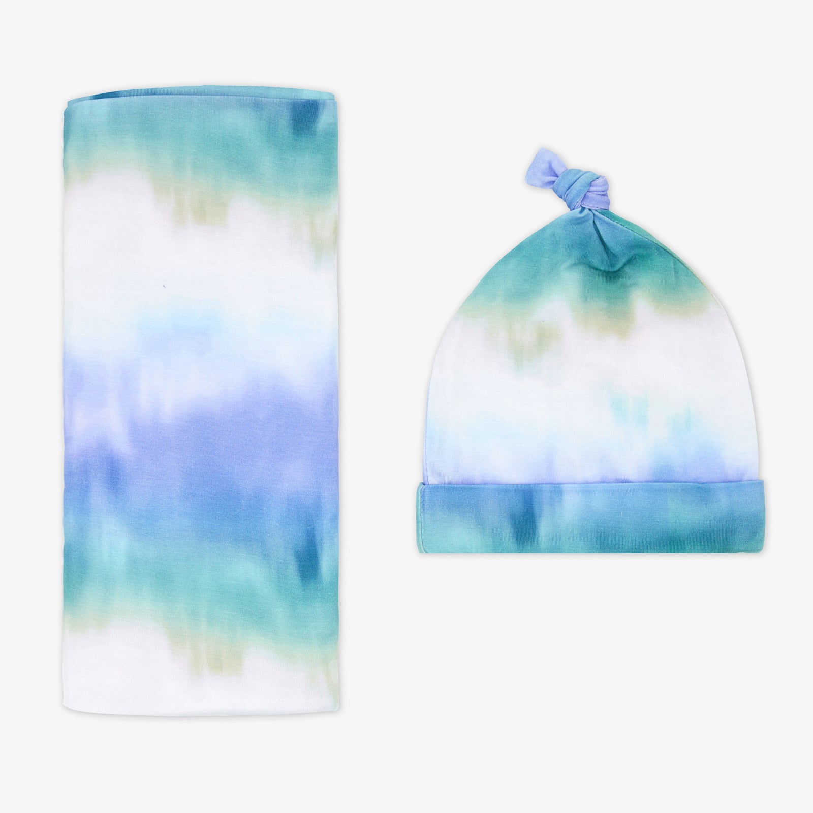Blue Cosmic Mist Swaddle & Hat Set - Image 4