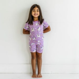 Sienna's Unicorns Two-Piece Short Sleeve & Shorts Pajama Set