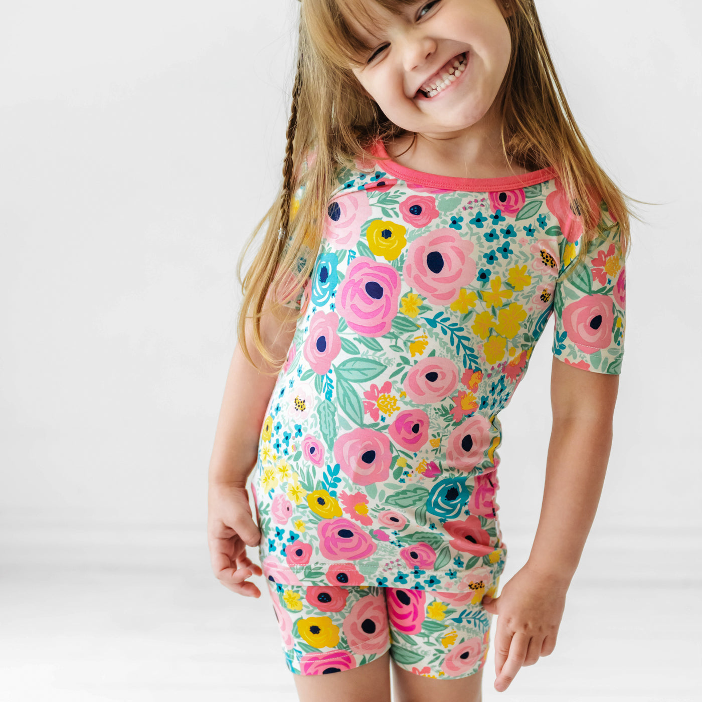 Secret Garden Two-Piece Short Sleeve & Shorts Pajama Set - Image 2