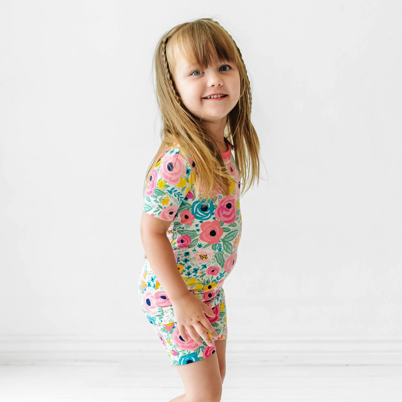 Secret Garden Two-Piece Short Sleeve & Shorts Pajama Set - Image 3
