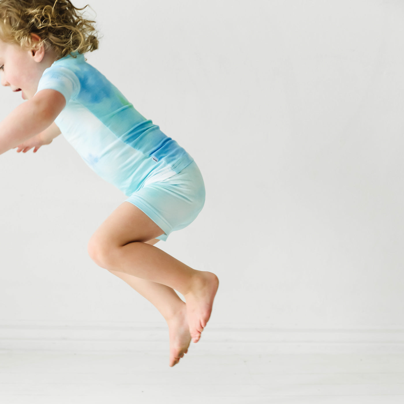 Tidepool Watercolor Two-Piece Short Sleeve & Shorts Pajama Set - Image 6