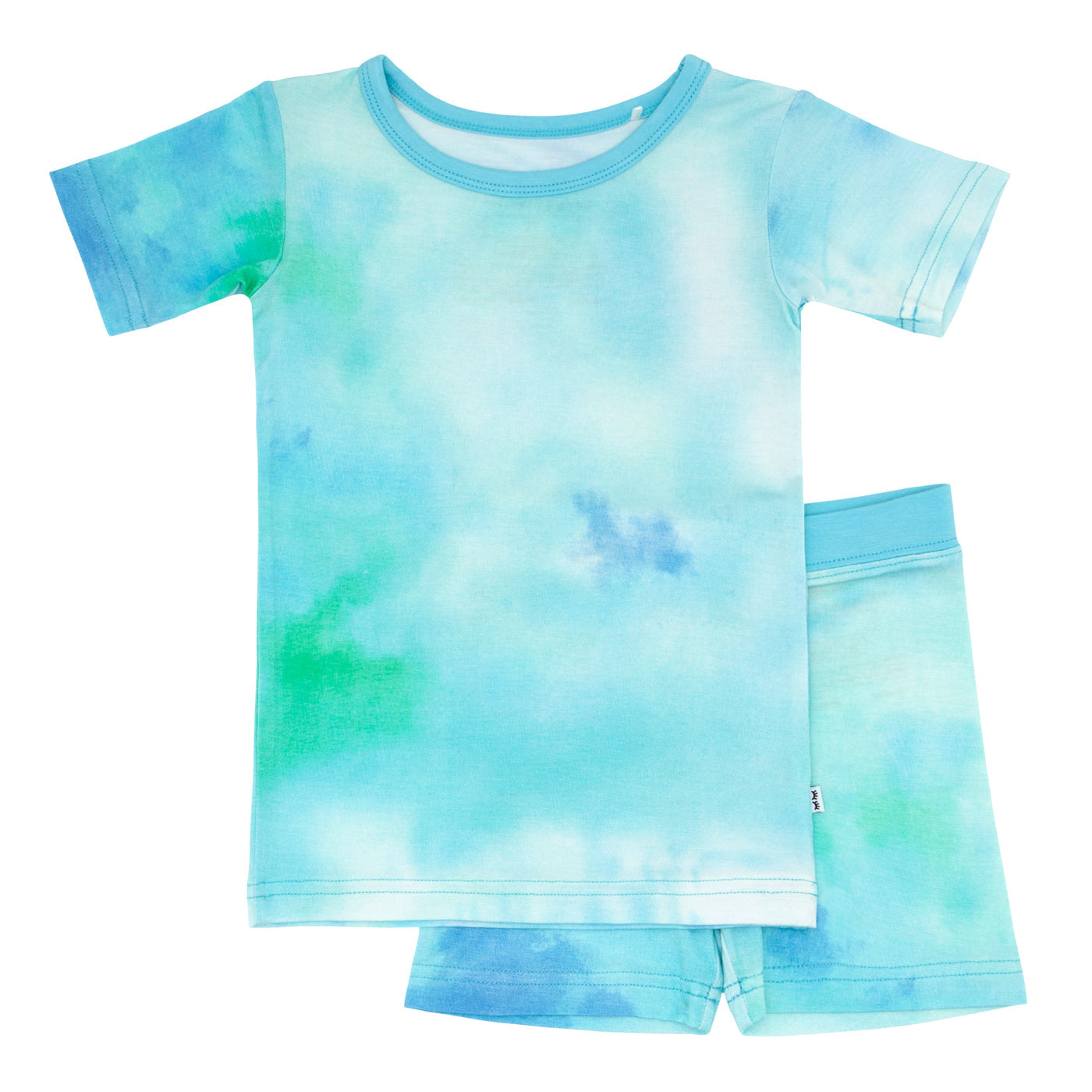 Tidepool Watercolor Two-Piece Short Sleeve & Shorts Pajama Set - Image 9