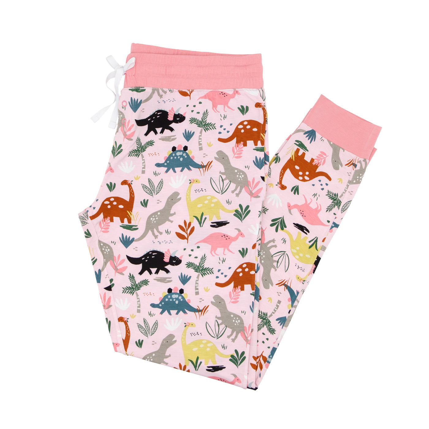 Pink Jurassic Jungle Women's Pajama Pants - Image 4