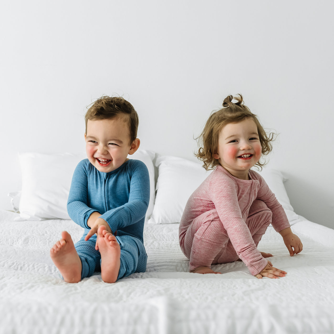 Heather Blue Ribbed Zippy - Image 5